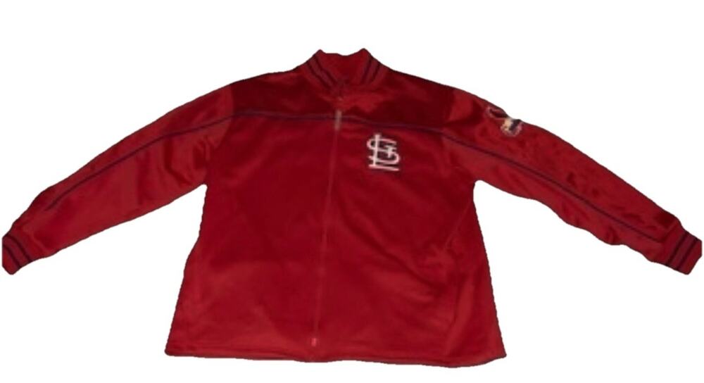 VTG Majestic St Louis Cardinals MLB Authentic Collection Track Jacket Red XL Zip